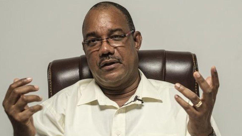 A picture taken on November 19, 2019, shows Patrick Herminie, director of the Agency for Prevention of Drug Abuse and Rehabilitation (APDAR) during an interview with AFP in Mahe island, the largest island contains the capital city of Victoria, Seychelles.