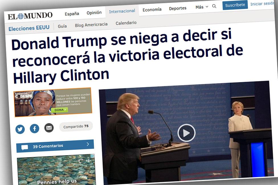 Screengrab from Spanish news website El Mundo