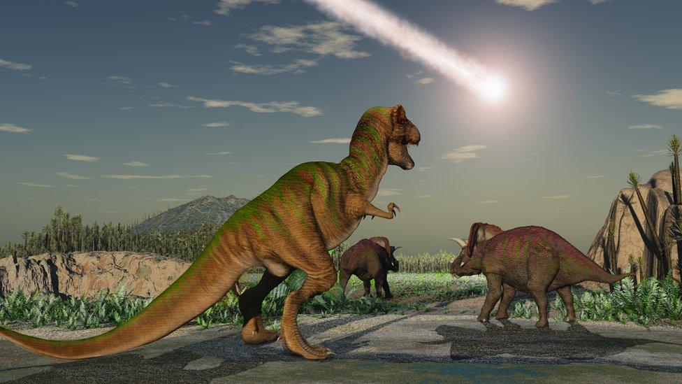 Dinosaurs-with-asteroid.