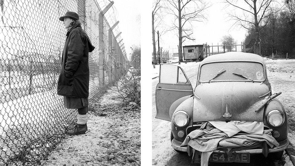 Wendy Carrig and a Morris Minor