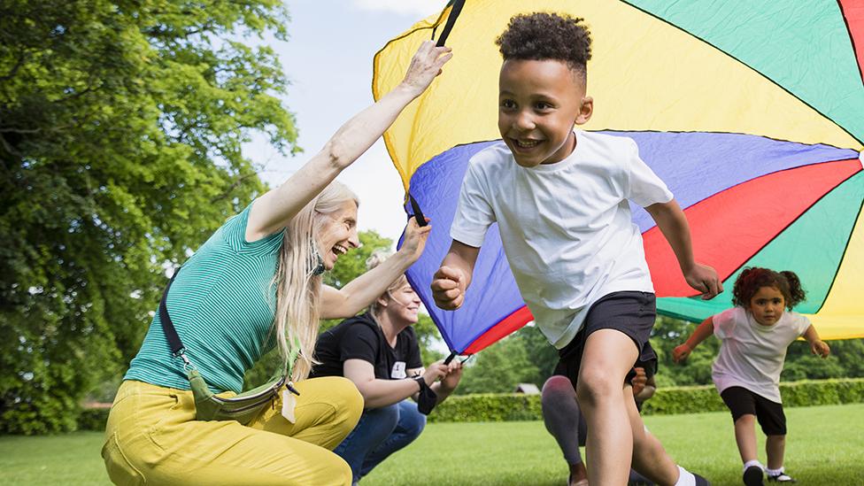 Children at a summer club