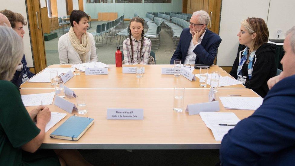 Climate change activist, Greta Thunberg met leaders of the UK political parties at the House of Commons in Westminster