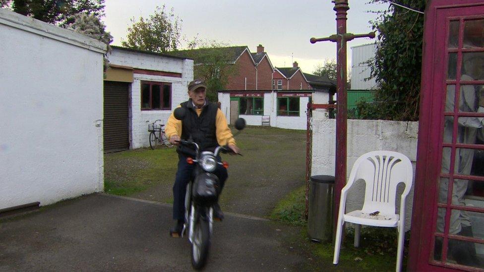 Pat Gillespie on his bike