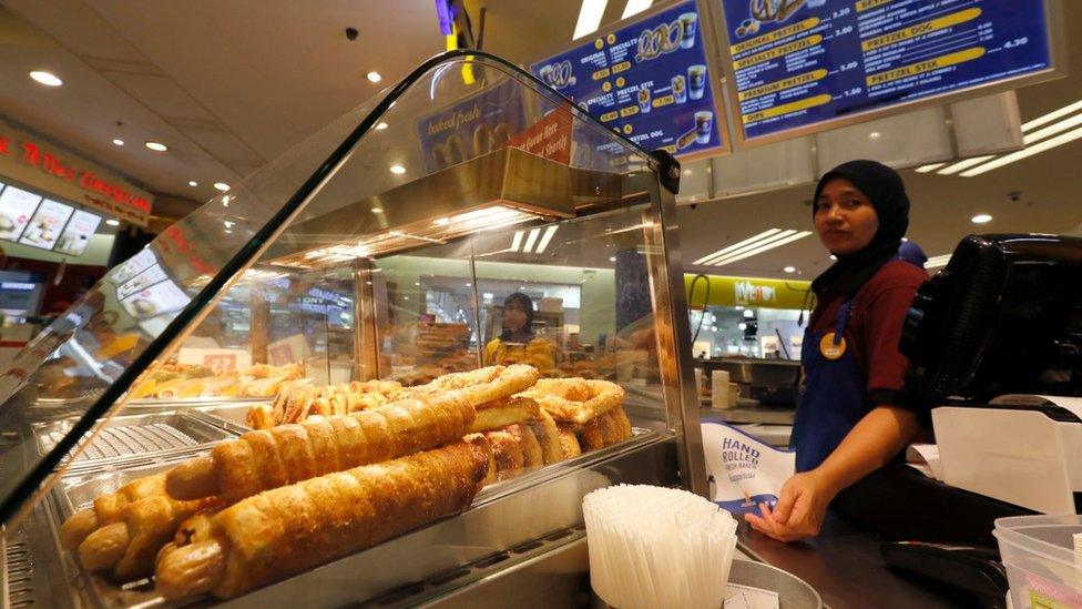 Pretzel Dogs on display in Kuala Lumpur