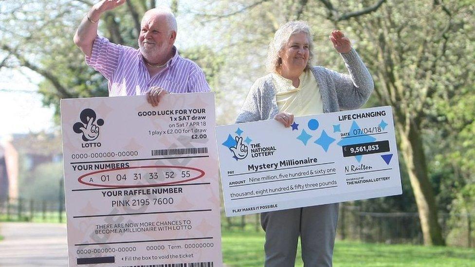 Previous lottery winners Jim and Maureen Emerton, from Sleaford, Lincolnshire