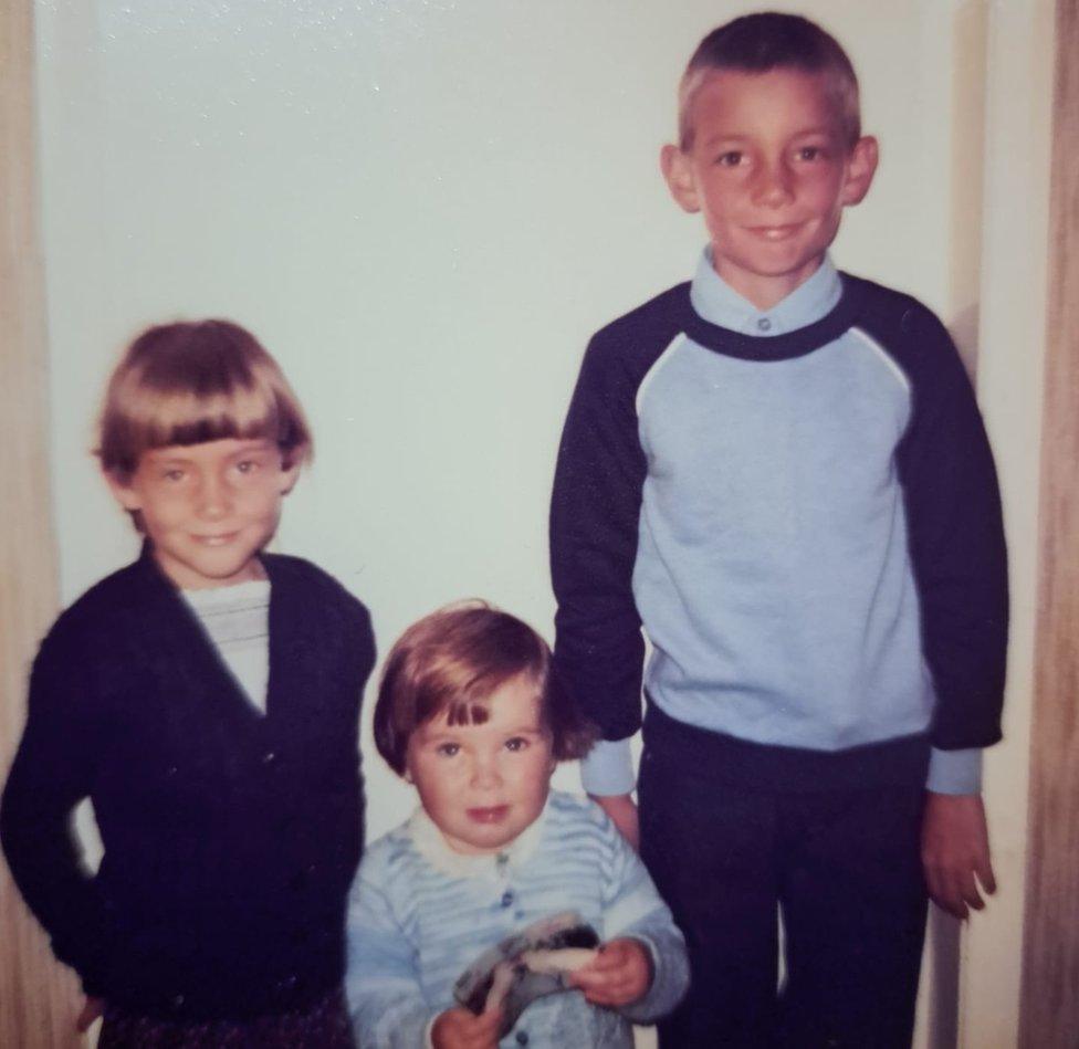 Natalie Pearman and her younger sister Jennie and brother John