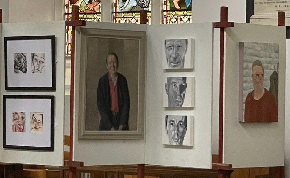 Artwork on display at St Mary's Church, Woodbridge