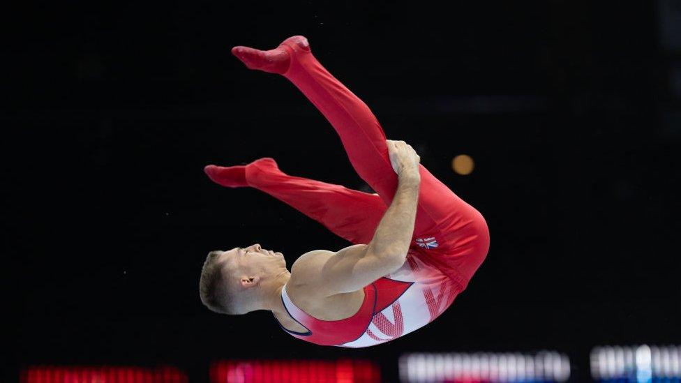 Max Whitlock performing at the Artistic Gymnastics Final in Antwerp