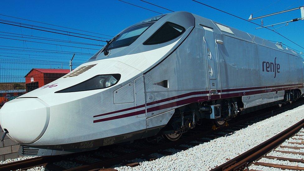 One of Bombardier's high speed trains operating in Spain