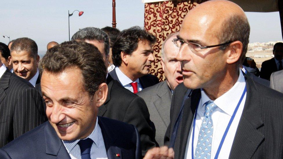 Then-French President Nicolas Sarkozy and Patrick Kron in October 2007