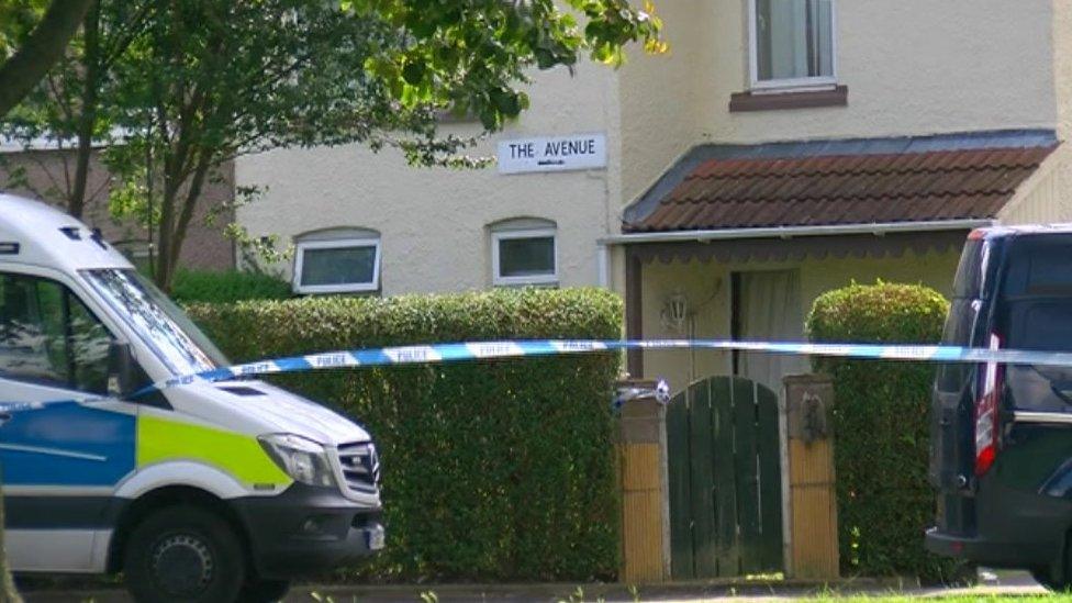 Police van at The Avenue