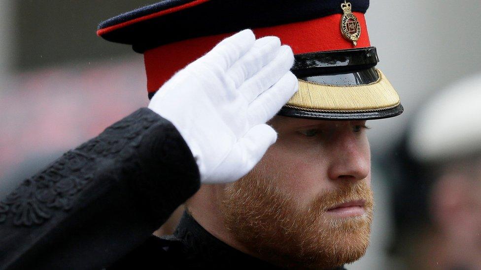 Prince Harry was among those who laid wreaths