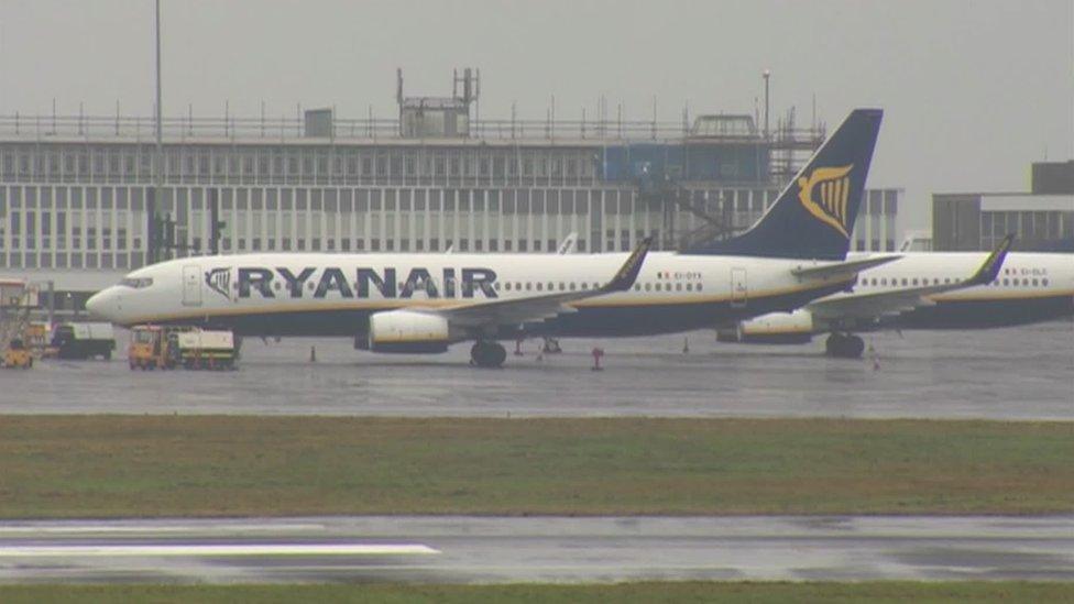 Prestwick airport has seen a drop in passengers since Ryanair started to operate from Glasgow