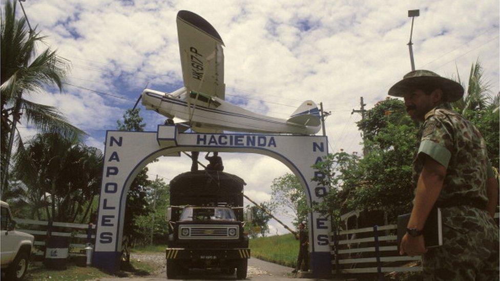 The hacienda of Pablo Escobar in Medellin, Colombia on August 29th, 1989.