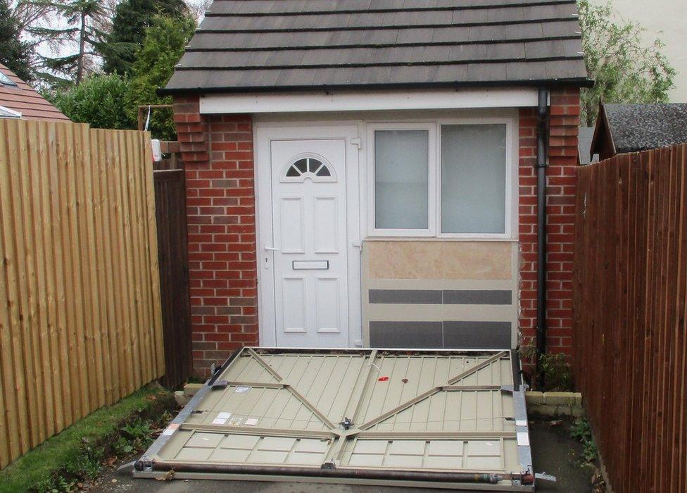 Dwelling inside garage