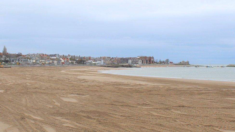 Rhos on Sea beach