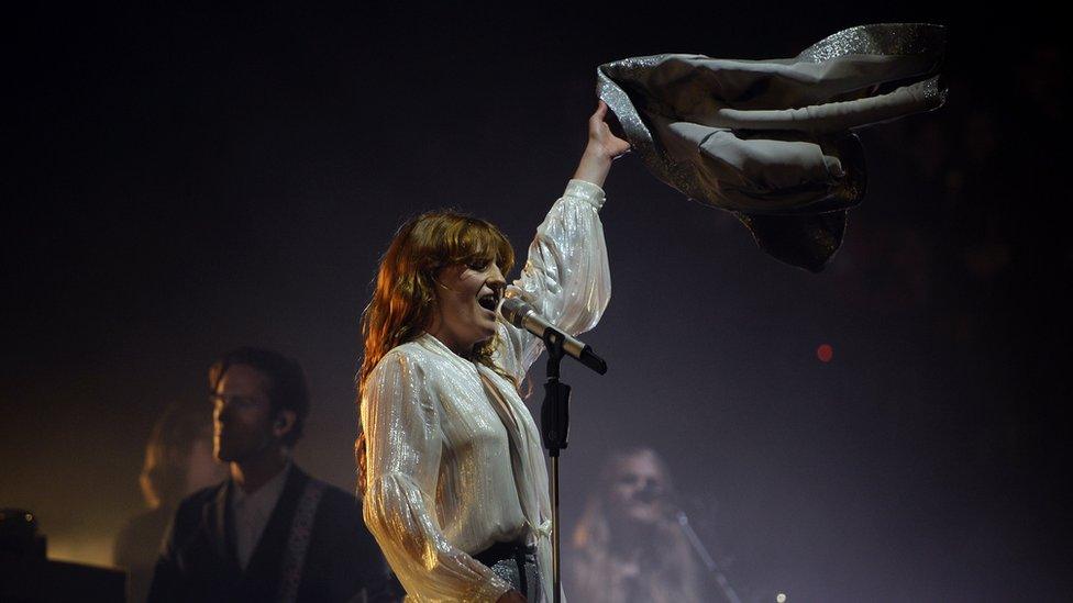 Florence Welch at Glastonbury, 2015