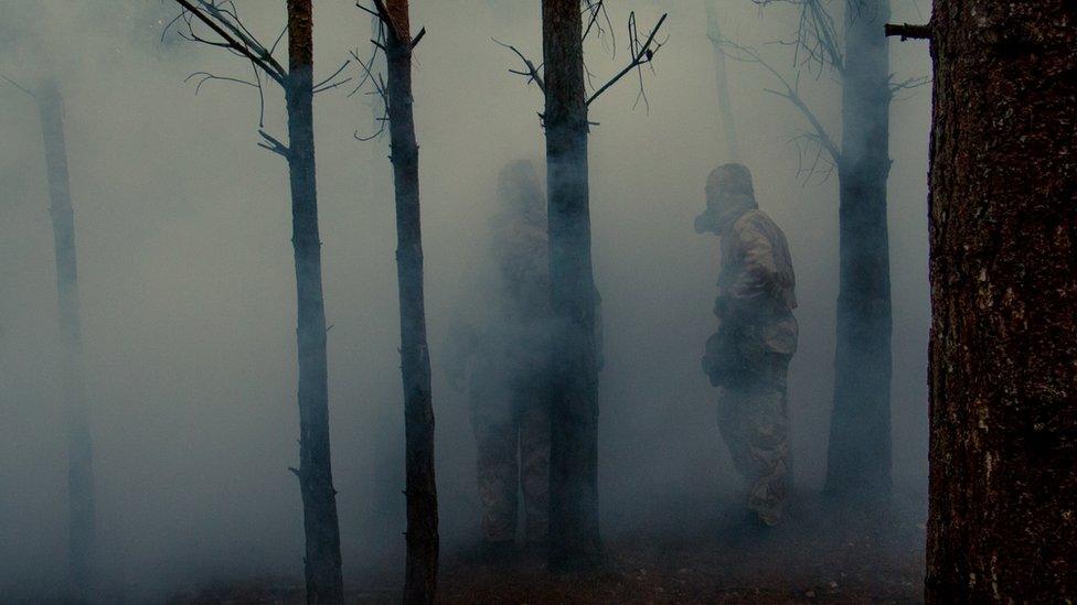 Recruits on exercise