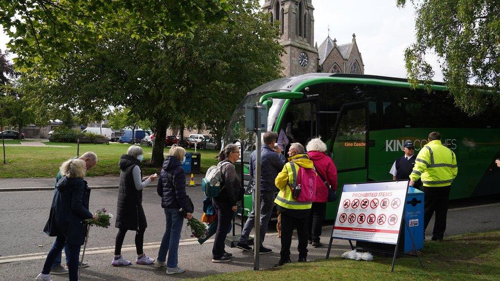 Well-wishers have been asked to use the park and ride facilities in Ballater and Braemar