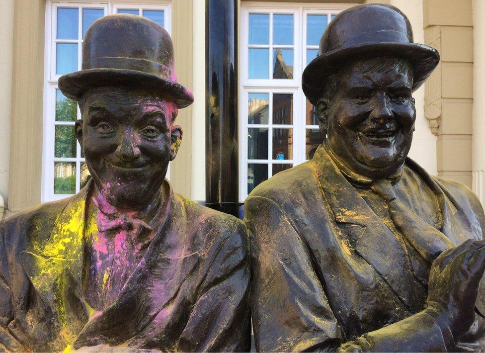 Statue of Laurel and Hardy