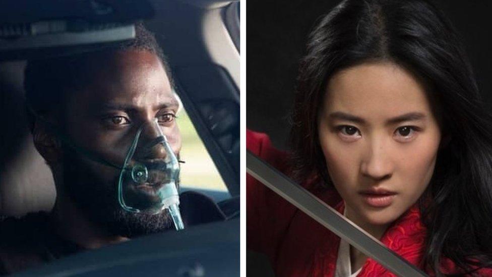 John David Washington in Tenet and Liu Yifei as Mulan