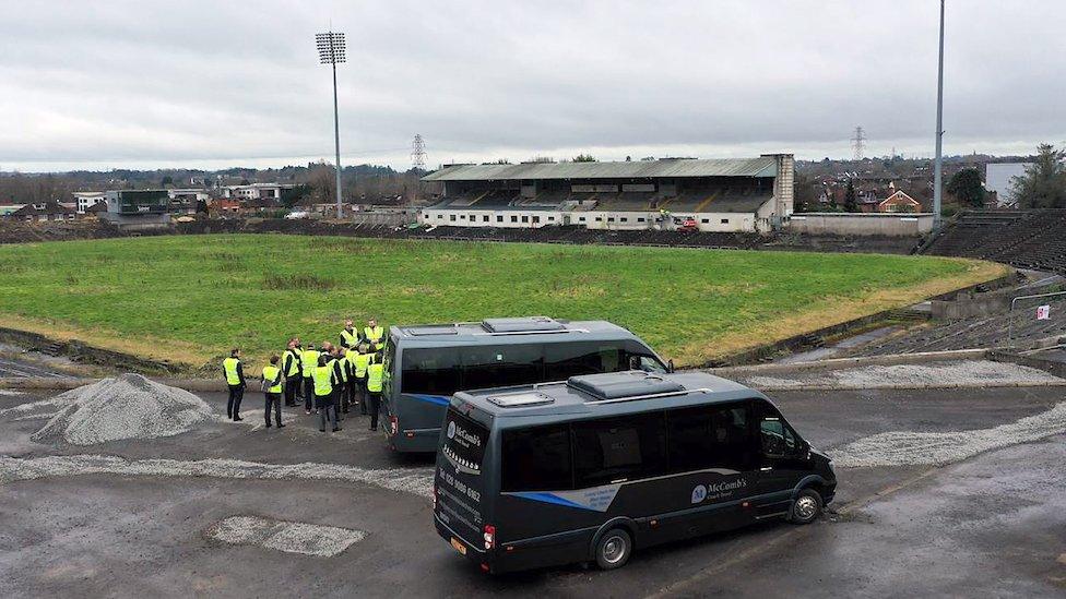 Uefa visit Casement Park