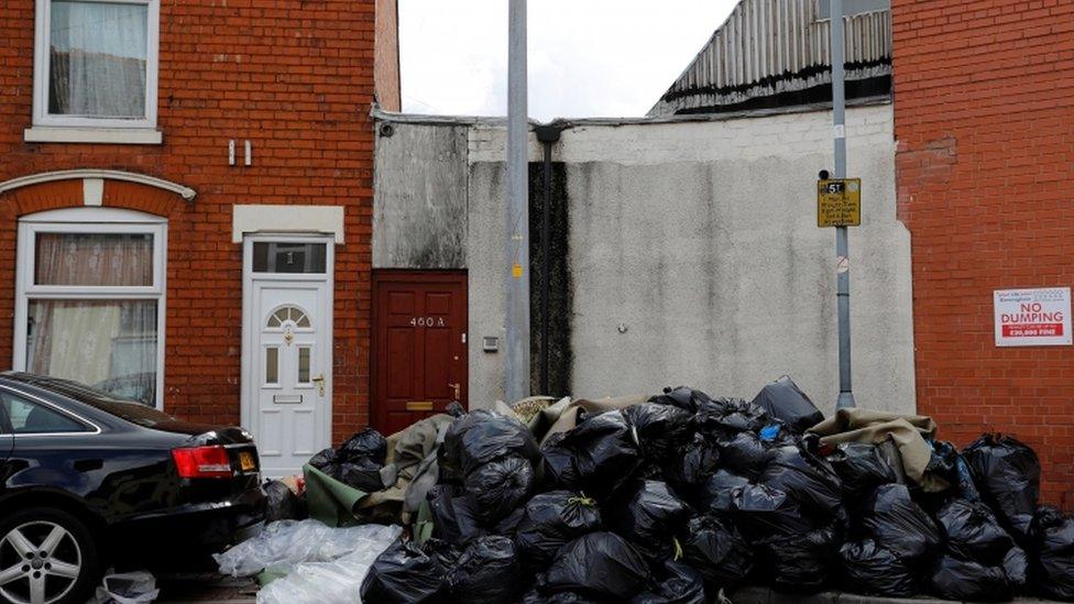 Rubbish in Birmingham in September