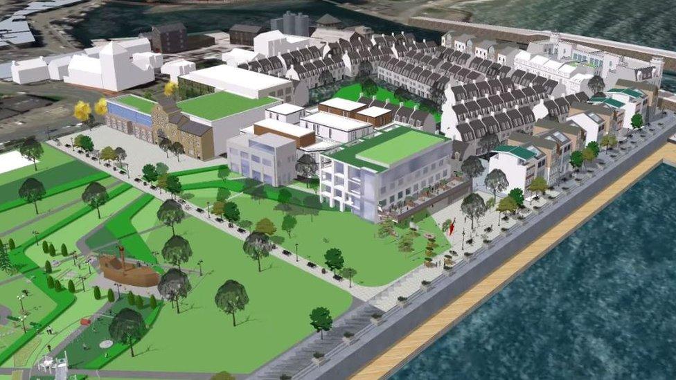 Artist impression of Ramsey Marina