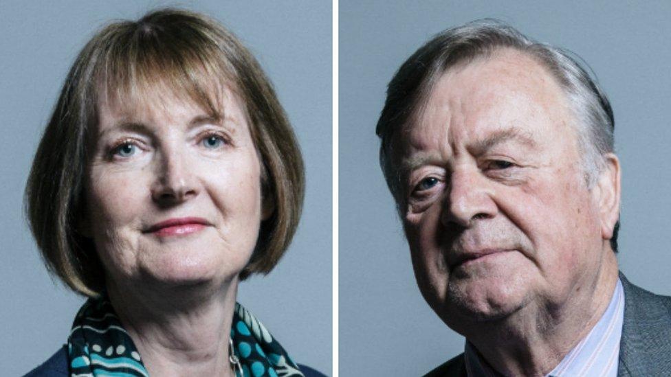 Harriet Harman and Ken Clarke