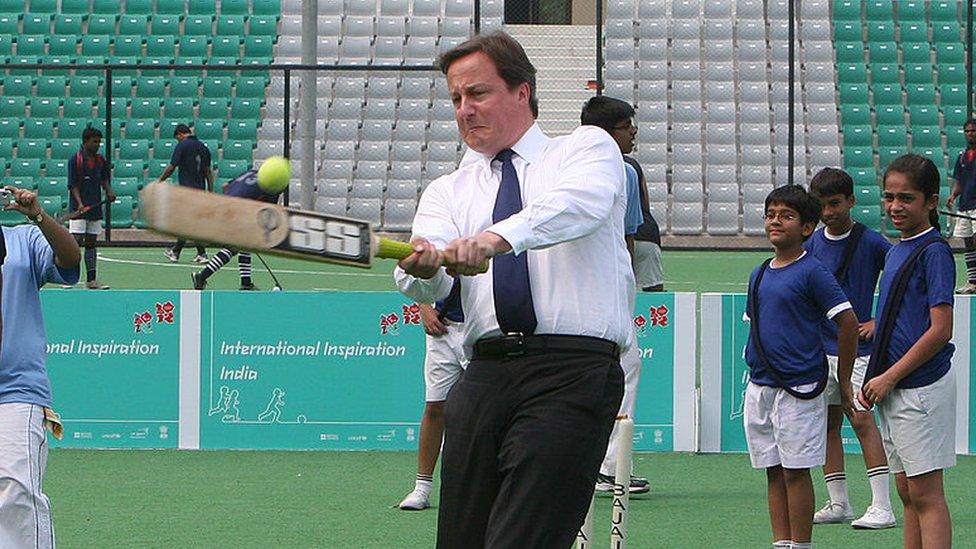 David Cameron batting