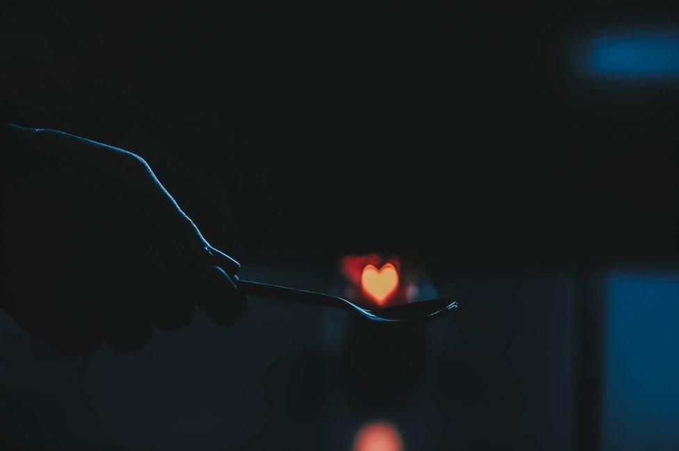 A love heart above a spoon