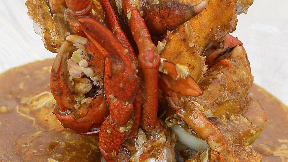 Singaporean chilli crab