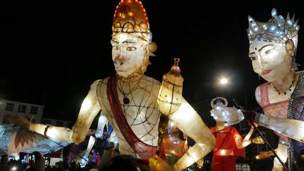 Diwali parade in Northampton