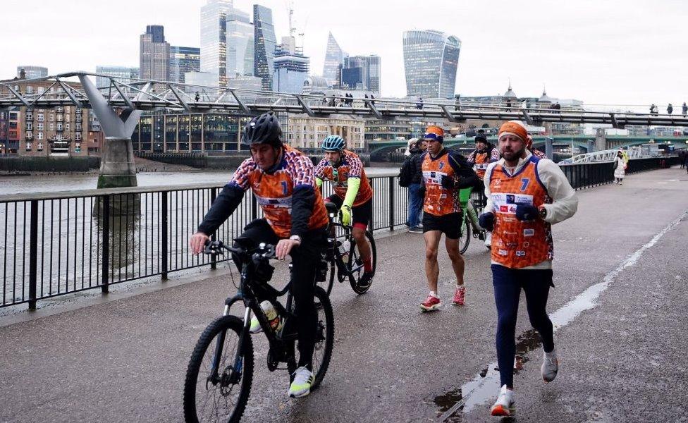 Kevin Sinfield and team in London