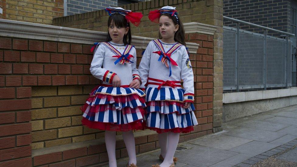 Children in London celebrating