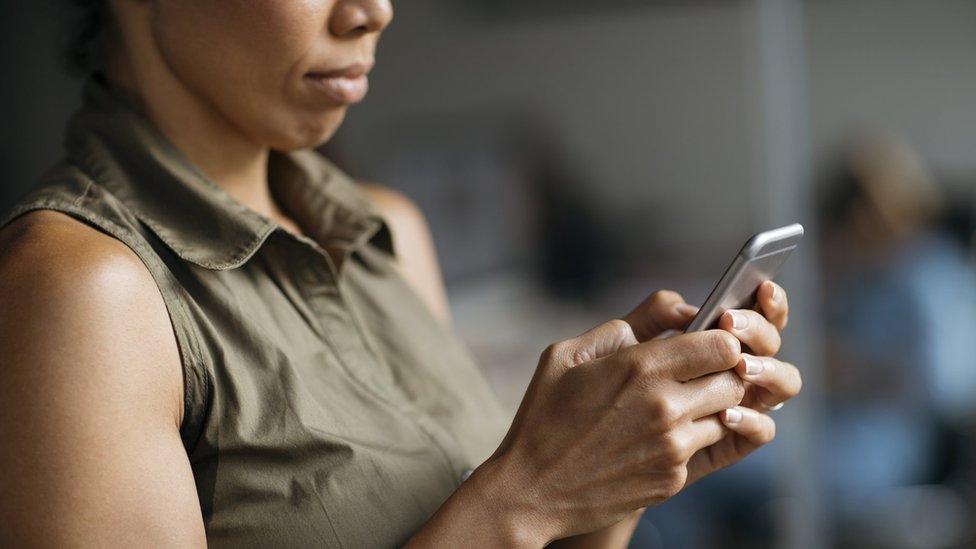 Woman on mobile phone