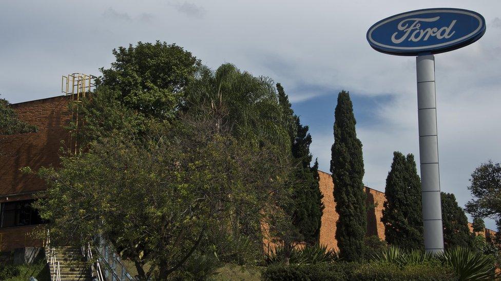 View of the Ford plant in São Bernardo do Campo, 25 km south of São Paulo, Brazil on 15 May 2015