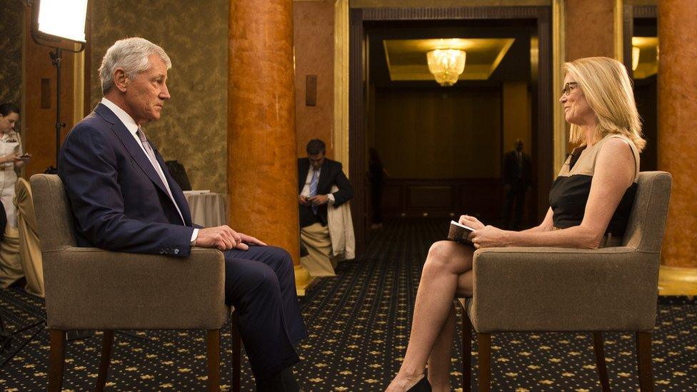 Katty interviewing Chuck Hagel