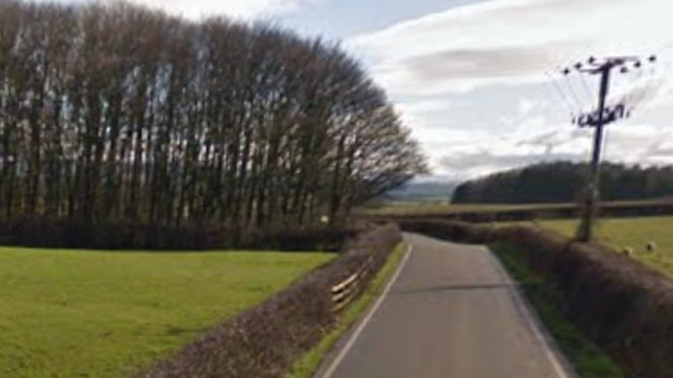 The cyclist crashed in the Lancashire countryside