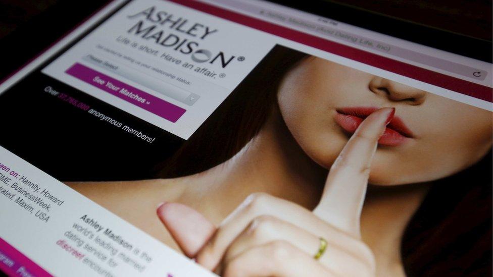 Ashley Madison website