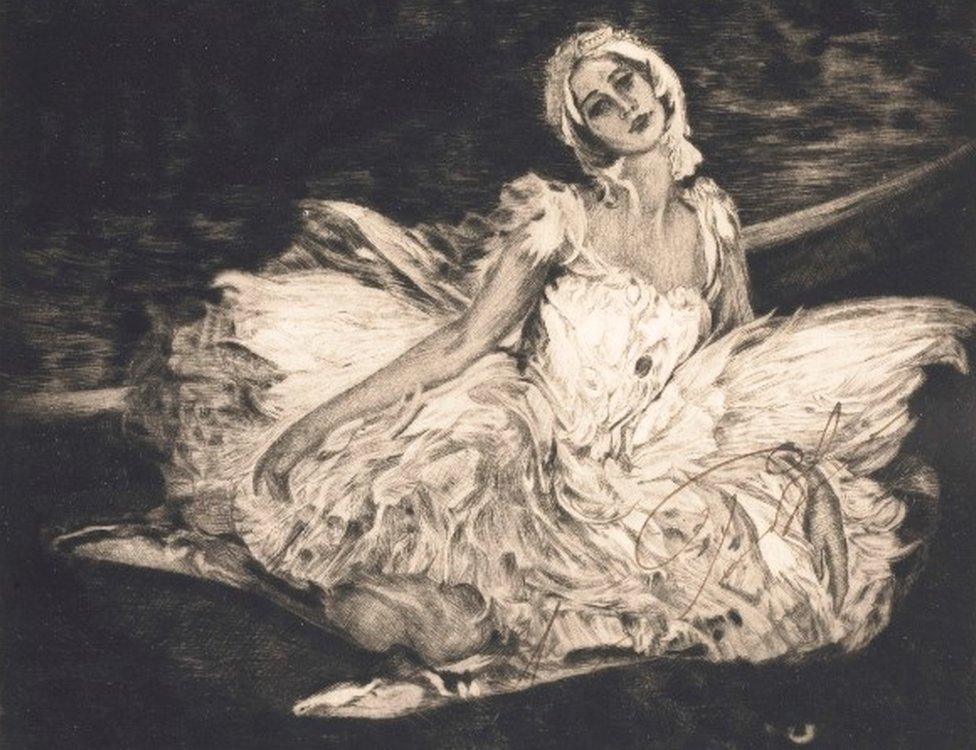 Anna Pavlova after Lavery in 1913