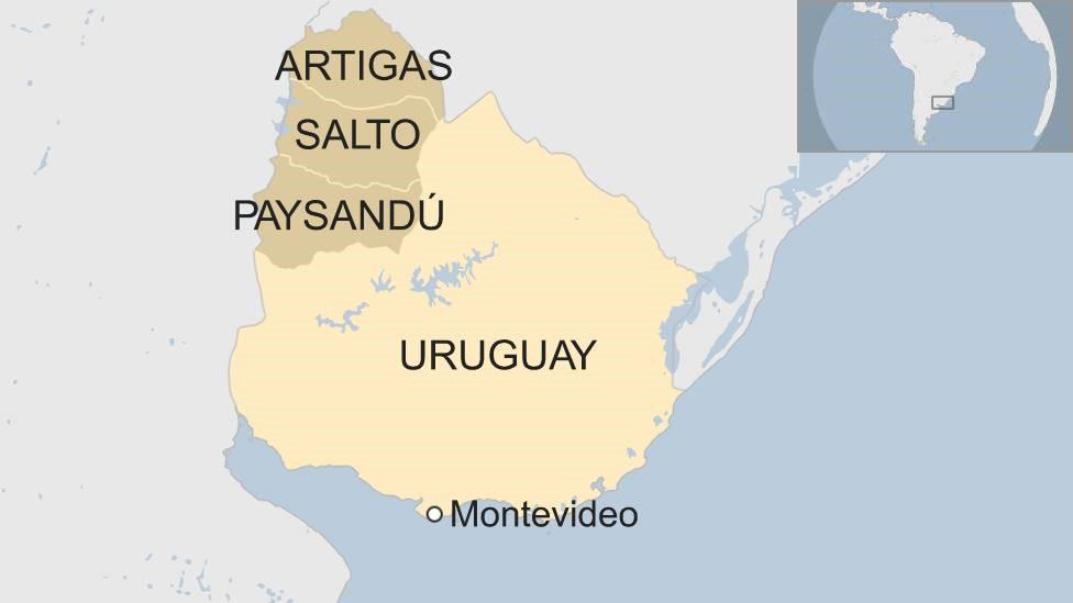 Map of Uruguay