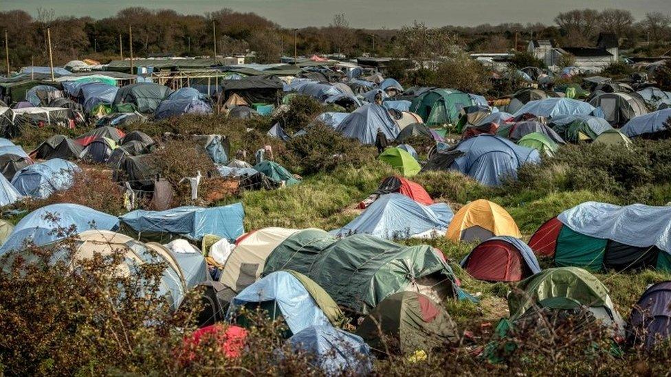 Jungle migrants camp, Calais