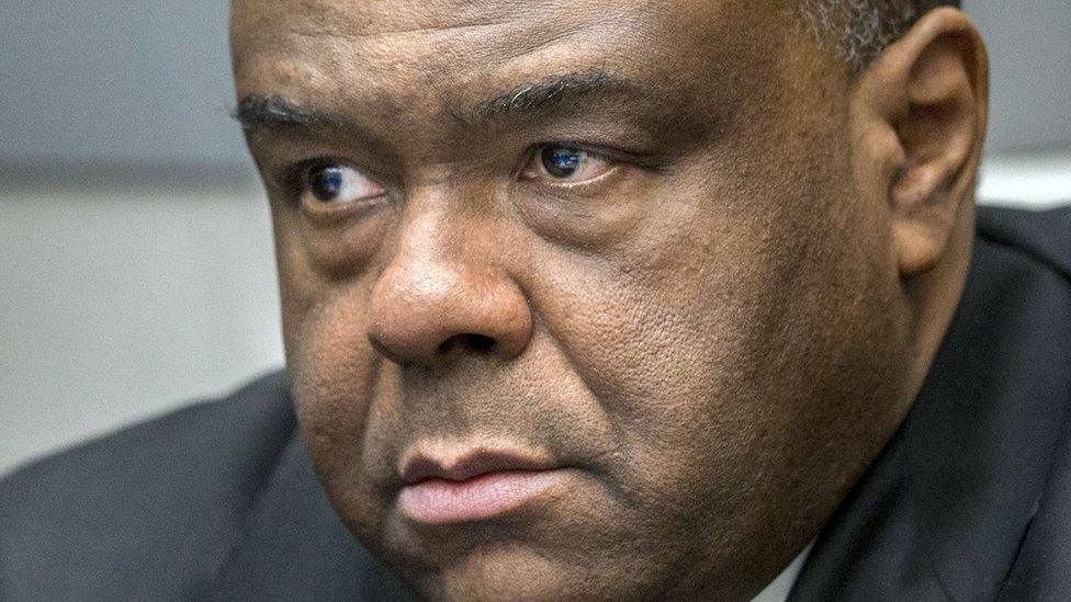 Former DR Congo leader Jean-Pierre Bemba Gombo waits in a court room of the ICC in The Hague in 2016