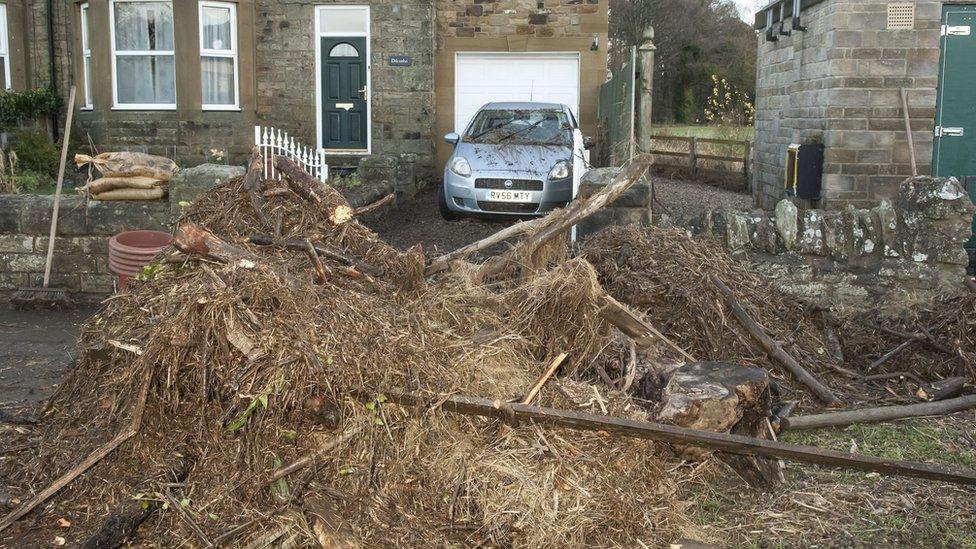 Flood damage in Corbridge