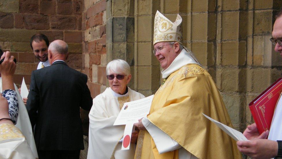 Rev Shotton with the Bishop