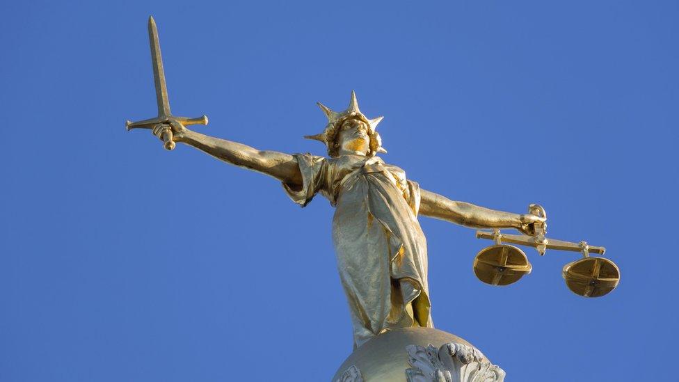 Lady Justice statue on top of the Old Bailey