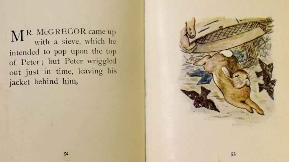 Two pages from Beatrix Potter's