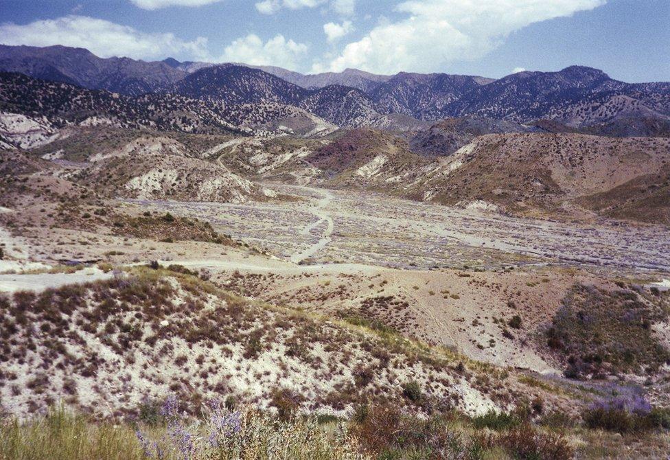 A view of a landscape in Afghanistan in 1988