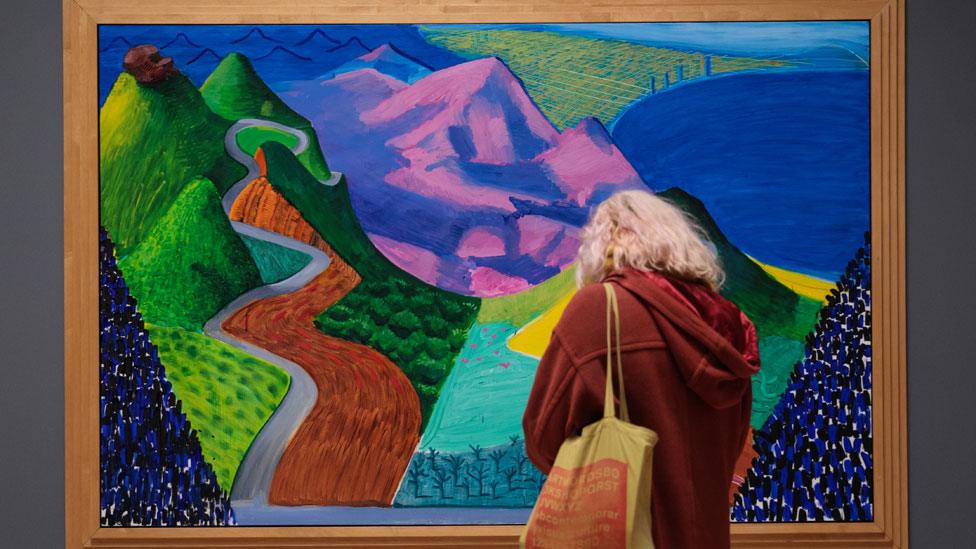 Pacific Coast Highway and Santa Monica by David Hockney